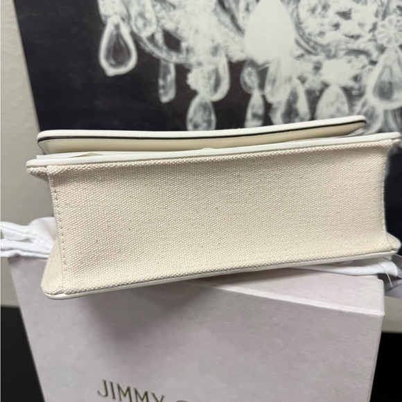 Jimmy Choo kalina ecru canvas bag. - Picture 3 of 4